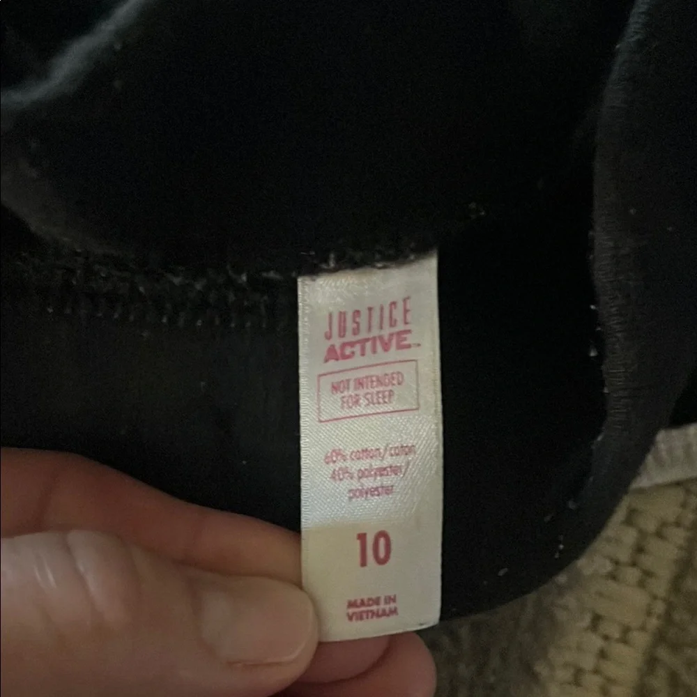 Justice Black and White children’s Shorts